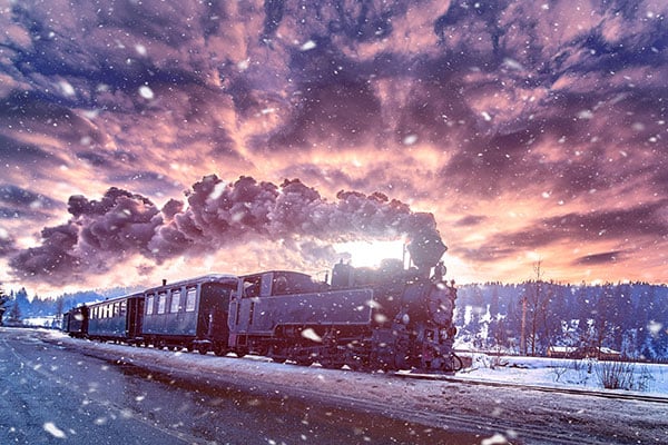 Mocănița steam train from Bucovina