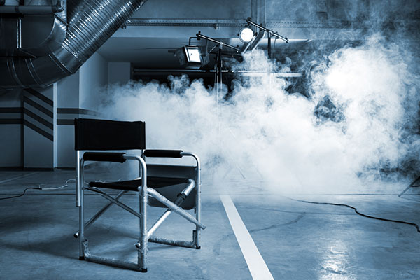 smoke on film set